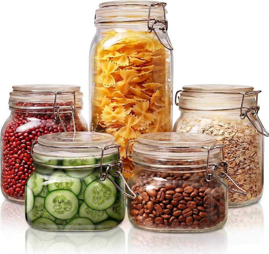 Airtight Glass Food Storage Jars