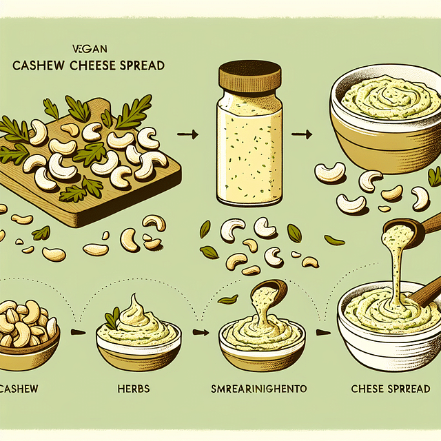 vegan cashew cheese spread with herbs