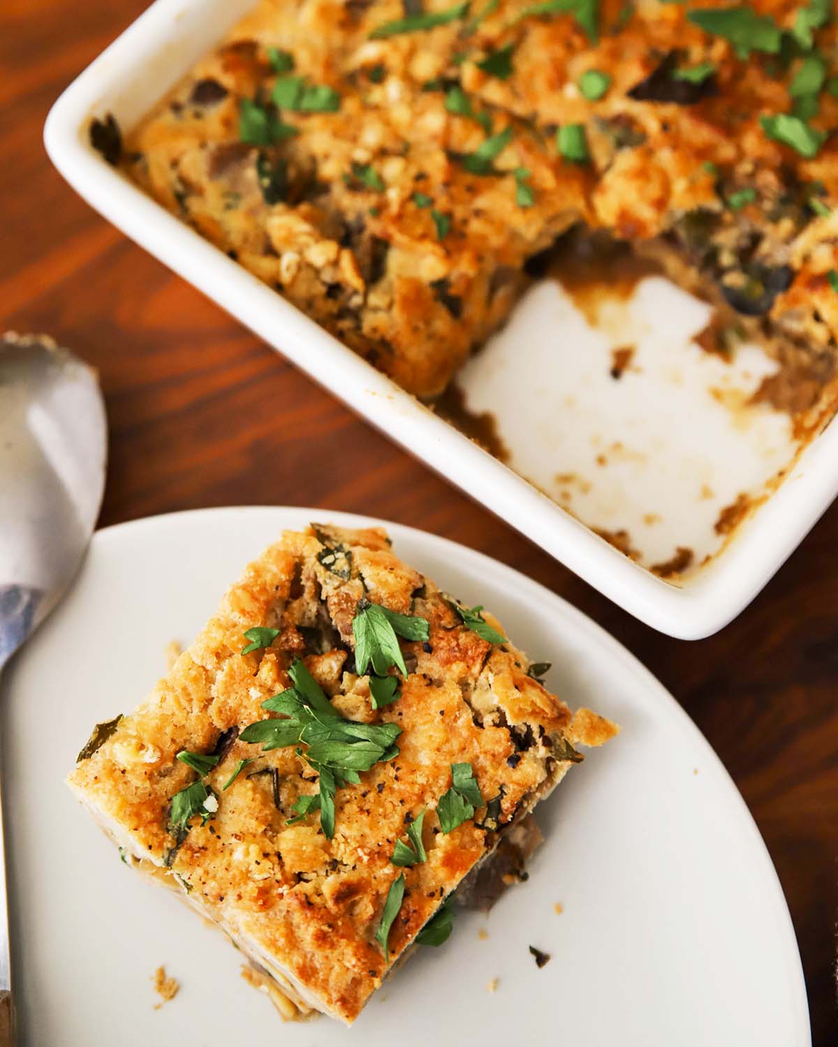 Vegan mushroom stuffing