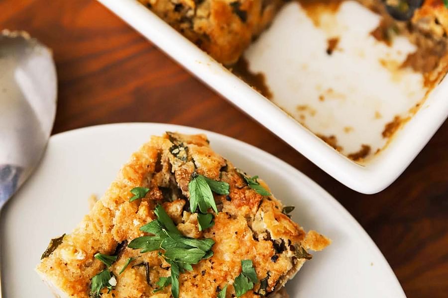 Vegan mushroom stuffing