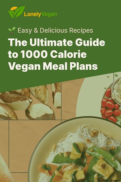 How to create a 1000 calorie vegan meal plan?